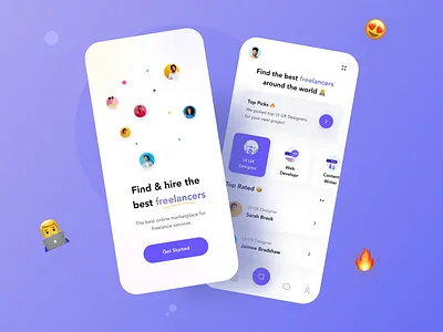 Freelancer Finder 👨‍💻 adobe apple colors design figma freelancer illustration ios jobfinder jobs online remote resume uidesign uiux uxdesign