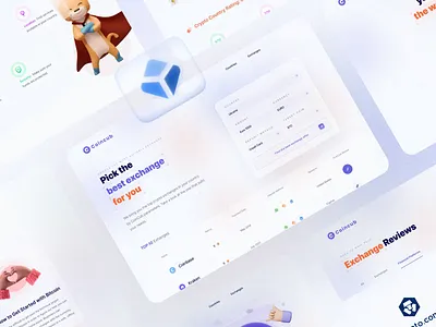 Crypto Exchange Aggregator Web App | CoinCub 3d animal animation app bitcoin branding character crypto design gradient graphic design landing mobile motion graphics nft trade ui ux web web design