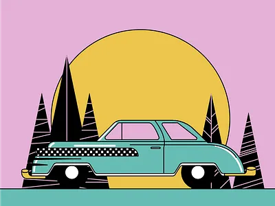 Road trip II adobe adobe illustrator behance car illustration car vector character design flat car flat car design flat design flat illustration freelance illustrator illustration illustrator landscape vector procreate road trip illustration road trip vector vector vector illustration