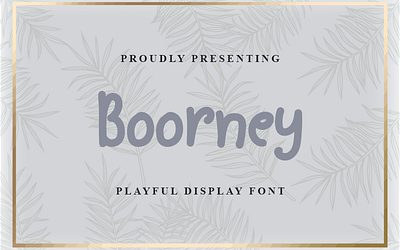 Boorney Font branding design display font graphicdesign handlettering handwritten font illustration logo unique