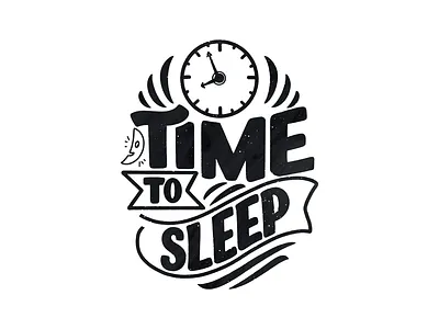 Time to Sleep design graphic design logo tracing typography vector