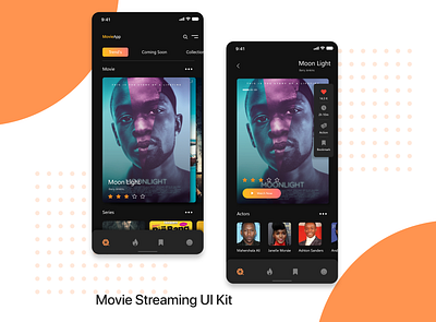 Movie Streaming UI Kit app design appdesign interface design ios ios design ui uikit uiux ux uxdesign