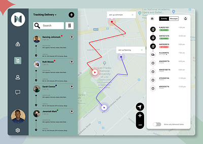 Tracking Delivery Dashboard adobe illustrator adobe photoshop branding dashboard design figma graphics illustration ui web development