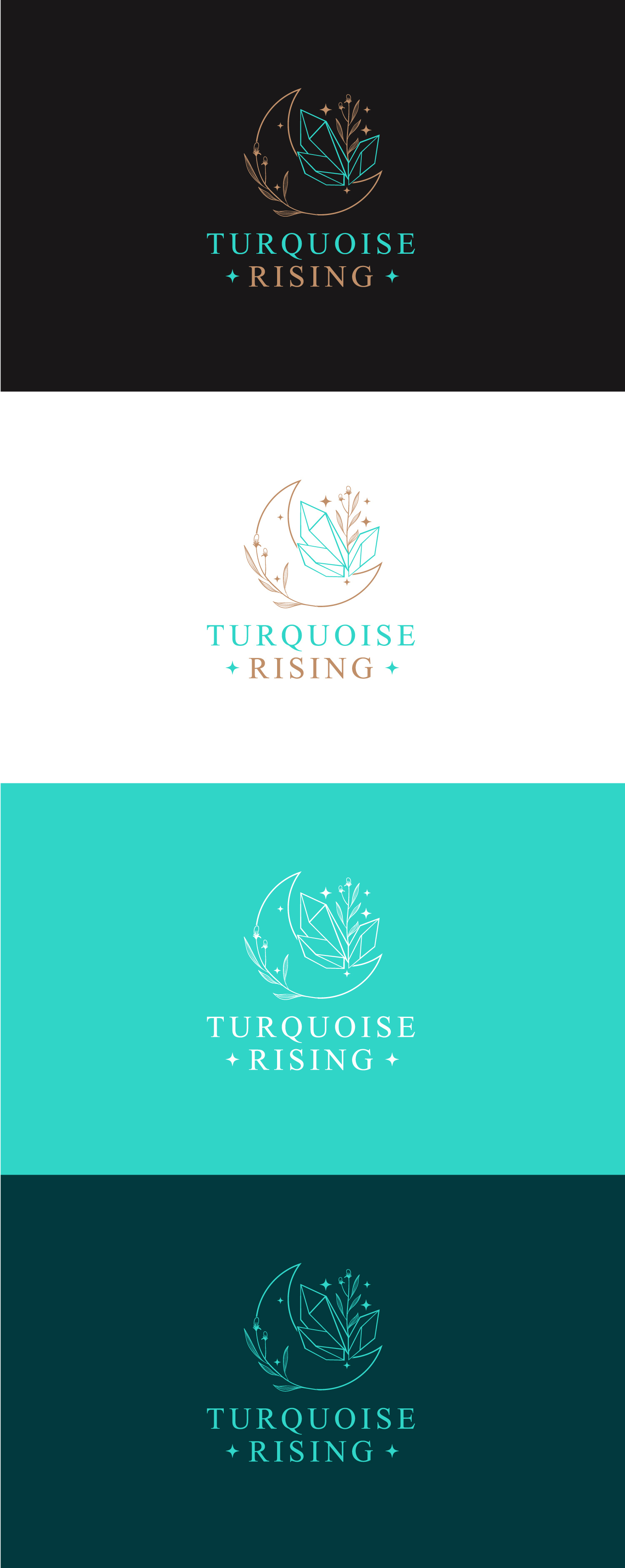 Concept Logo Design - For SALE! branding business creative design creative logo crystals elegant illustration minimalist modern rising turquoise typography