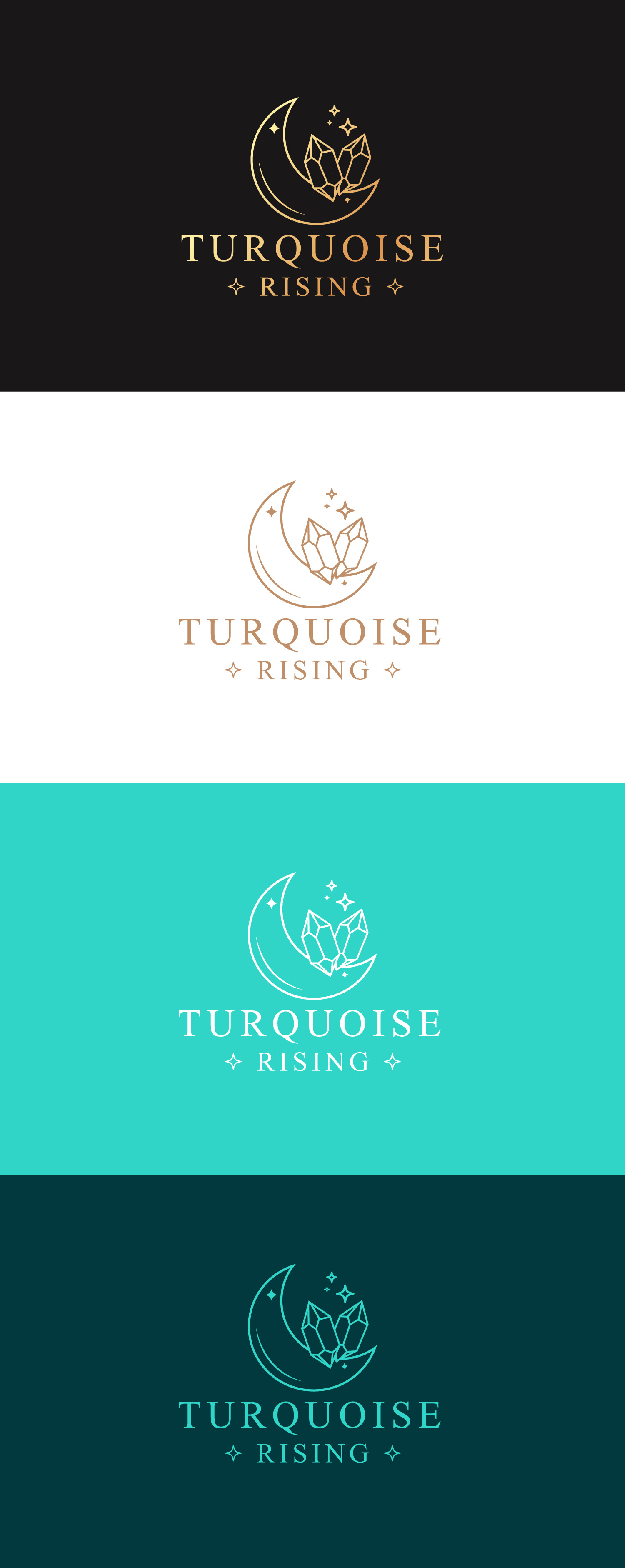 Concept Logo Design - For SALE! branding creative design creative logo crystals design elegant minimalist modern turquoise typography