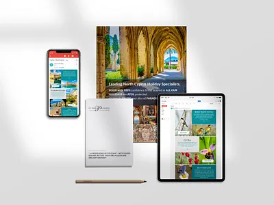 Discover Cyprus Articles branding design email shot email template layout mail marketing mailshot poster tourrism branding