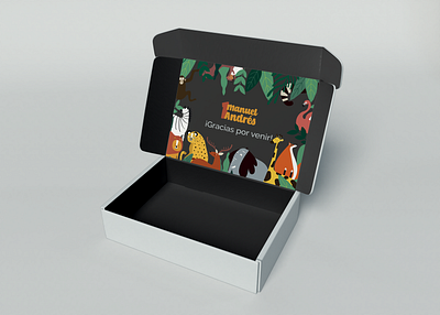 Safari themed candy box for birthday party. artwork birthday candybox designer graphic design illustration illustrator photoshop safari