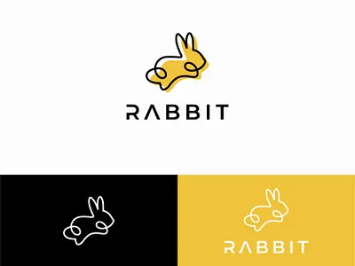 Rabbit Logo animal branding bunny clean cute design emblem flat icon illutration logo mark mascot modern pet rabbit sale vector vibrant