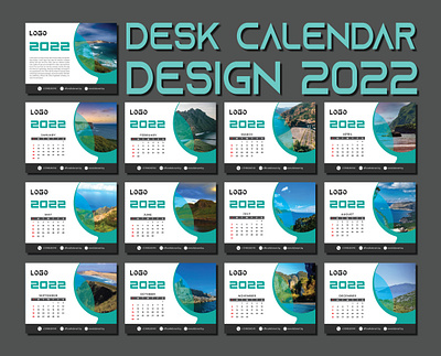 Modern & Unique Desk Calendar Design branding calendar calendar 2022 design desk calendar desk calendar 2022 wall calendar