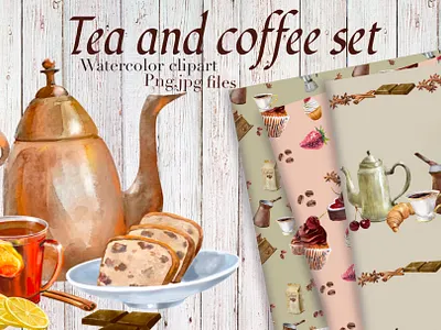 Tea and coffee illustration