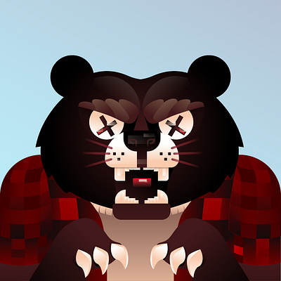 Boskov Bear Brother bear boskov brother character design gradients illustration