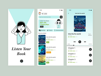 Concept of Audiobook audio app audio player audiobooks graphic design ios mobile app player ui share timeline ui ux