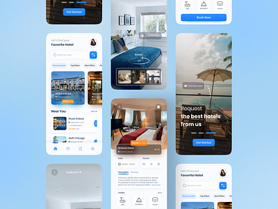 Hotel Booking App app app design concept concept design dailyui design hotel hotel booking reservation ui ui app ui design ui designer ux