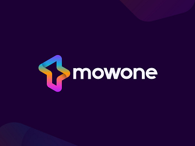 Mowone logo design - Letter m + 1 (one) logomark abstract logo app icon logo brand identity branding agency branding and identity gradient logo gradient m logo letter m letter m logo logo logo and branding logo design logo folio 2022 logo trends 2022 m letter m letter logo m mark m monogram modern logo monogram logo