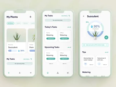Plantcare Assistant plant ui ux