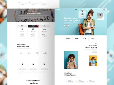 Mental Stress Support Agency agency best 2021 website design elementor figma health mental mental stress stress stress support support treatment ui uidesign ux uxdesign website wordpress xddesign