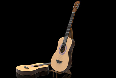 Guiter 3d 3d modeling animation branding cpncept art design graphic design illustration keyshot logo maya model product product design