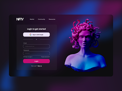 NFT Website Landing Page creative challenge landing page nft website design ui ui design ui ux design ui web web design web ui