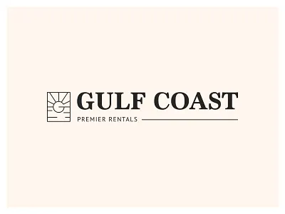 Gulf Coast Logo beach logo box logo branding coast logo delicate logo design logo logo design ocean logo paradise logo sun logo sunset logo sunshine logo vector