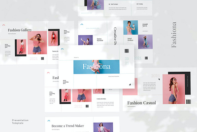 Fashiona - Fashion Presentation Template branding cosmetic creative design designposter ecommerce fashion feminine google slides graphic design illustration influencer keynote modern pitch pitch deck powerpoint presentation slides vector