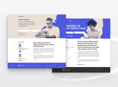 Mavenlink Webinar Landing Pages figma landing page web design