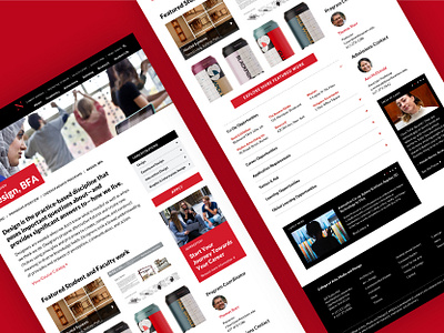 Northeastern CAMD - Individual Program page accordions black camd college design northeastern programs red ui uiux undergraduate university ux web white