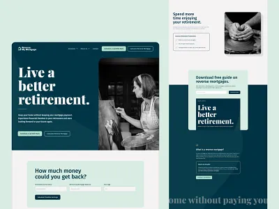 Retirement Site branding dark site design elderly site pattern wite retirement site ui ui design ux ux design web design website