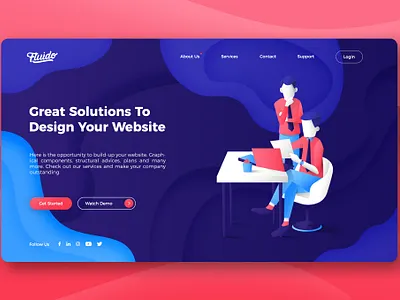 Corporate Hero Header Template app branding corporate corporate hero design graphic header template hero header illustration multipurpose purpose site ui ui design ux ux design web web development web maintance website