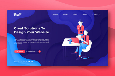 Corporate Hero Header Template app branding corporate corporate hero design graphic header template hero header illustration multipurpose purpose site ui ui design ux ux design web web development web maintance website