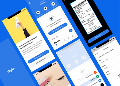 GigTax - Tax App for freelancers camera dashboard finance fintech money payment receipt scan tax