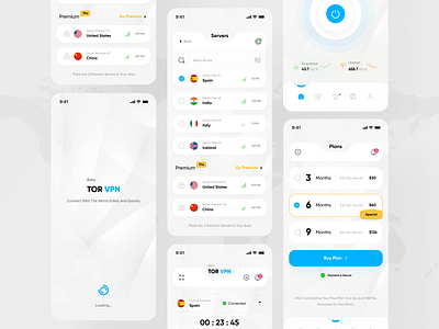 Tor vpn (light mode) branding browser clean connection daily ui design designer development interface minimal mobile mobile app mobile ui proxy security ui ux vpn vpn design vpn proxy