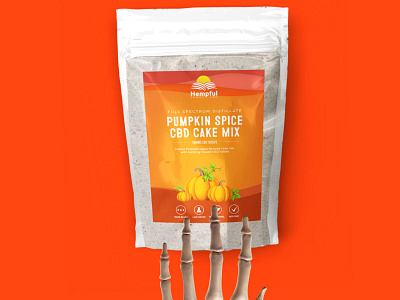 Spooky Good Pumpkin Spice CBD packaging branding cannabis cannabis lable cannabis packaging cbd cbd labels cbd packaging design halloween halloween packaging label label design packaging packaging design pumpkin spice pumpkin spice label