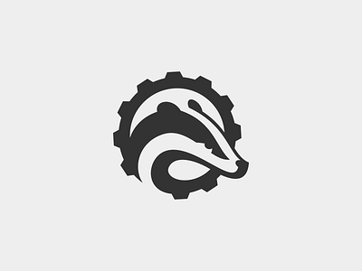 Badger Gear animal animal head badger branding construction gear logo mechanincal modern