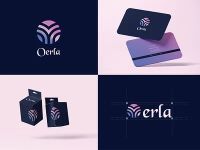 Oerla Branding branding colortheme logo logodesigning minimal package packaging print typography vector