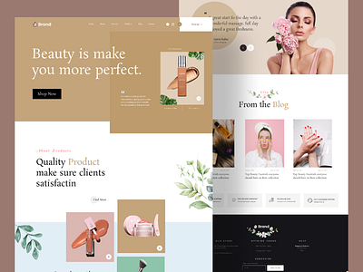 Beauty Product Web UI Design Exploration app designer beauty product website beauty products ecommerce app ecommerce landing page ecommerce website hompage online shop website parlor parlor website product designer product website saloon saloon website tazrin trendy trendy design uiux uiux designer website designer