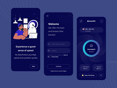 Vpn application shot anti filter app design graphic design illustration patt ui ux vpn