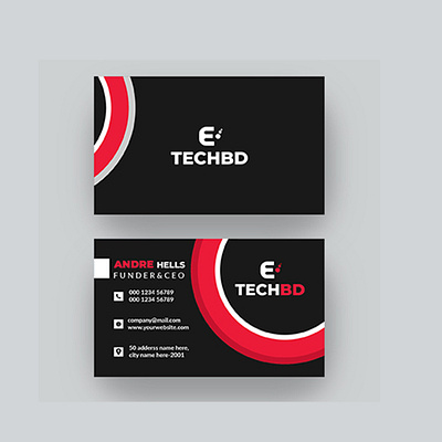 Red Creative Business card Template design branding business card card color design graphic design logo motion graphics red vector