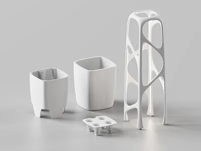 Klaustrafloria planter 3d concept industrial design keyshot planter product product design visualisation