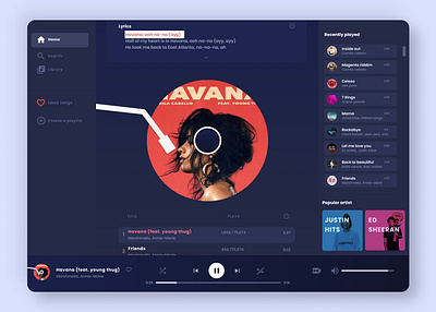 Music player animation product design ui