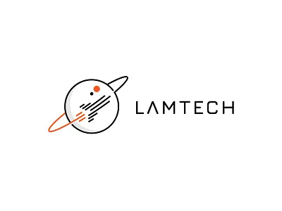 LAMTECH Technology - Rocket + Planet Logo branding creartive logo dainogo logo logo design mark minimal logo minimalist logo design modern logo monogram logo planet planet logo rocket rocket logo symbol technology technology logo