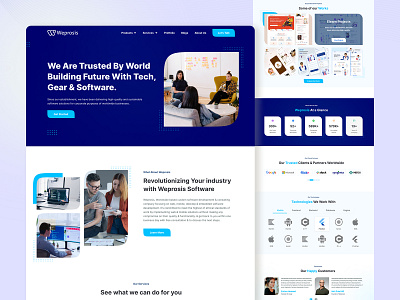 Software Development Company Landing Page. web design