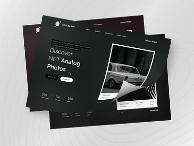 Echollary NFT Analog Photos Landing analog analog photo classic classic car desktop echo echo design echodesign landing negative photo nft nft marketplace nft photo rose ui concept ui design vehicle web design website zebra