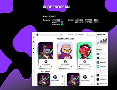 Openocean (Sample Name can be changd) branding dashboard graphic design marketplace nftdashboard ui ux