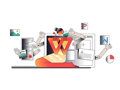 office illustration office vector