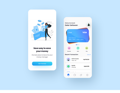 Digital Wallet App 💰 app design illustration redesign ui ux