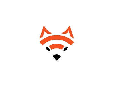 Fox Logo for Sale animal animals communication forest fox fox head fox icon head icon illustrations mascot pencil signal vector wi fi wifi wifi fox wifi fox logo wireless zoo