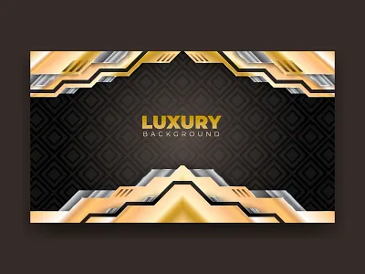 Golden and Silver Metallic Luxury Background Design abstract background business dark gold design elegant geometric glassy glitter golden luxury luxury background metallic modern silver stream vector wallpaper web page