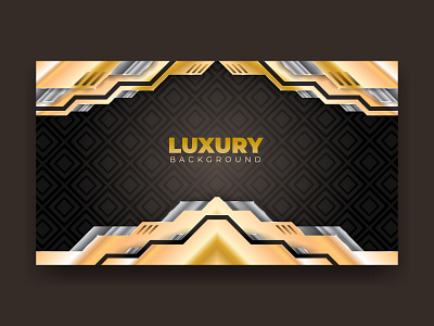 Golden and Silver Metallic Luxury Background Design abstract background business dark gold design elegant geometric glassy glitter golden luxury luxury background metallic modern silver stream vector wallpaper web page