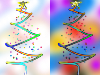 Photoshop Artwork adobe creative design gardient illustration newyear photoshop tree