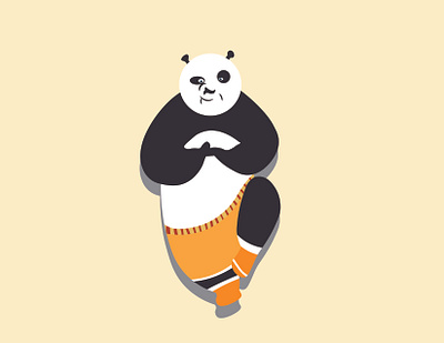 Kung fu Panda illustration vector